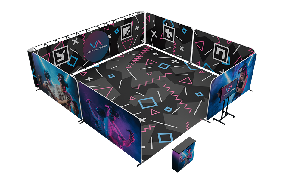 VIRTUAL ARENA FLEX FUSION X6 - flexible und preiswerte schlüsselfertige Turnkey Virtual Reality Multiplayer Free-Roam Arena für 6 Spieler VIRTUAL ARENA FLEX FUSION X6 - flexible und preiswerte schlüsselfertige Turnkey Virtual Reality Multiplayer Free-Roam Arena für 6 Spieler