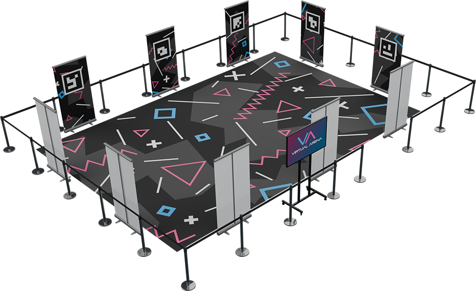 VIRTUAL ARENA FLEX MOBILE - Virtual Reality Multiplayer Free-Roam Arena für Events VIRTUAL ARENA FLEX MOBILE - Virtual Reality Multiplayer Free-Roam Arena für Events